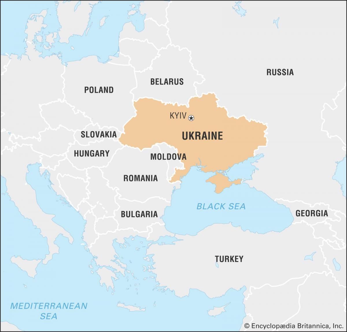 Mapa stolicy Ukrainy